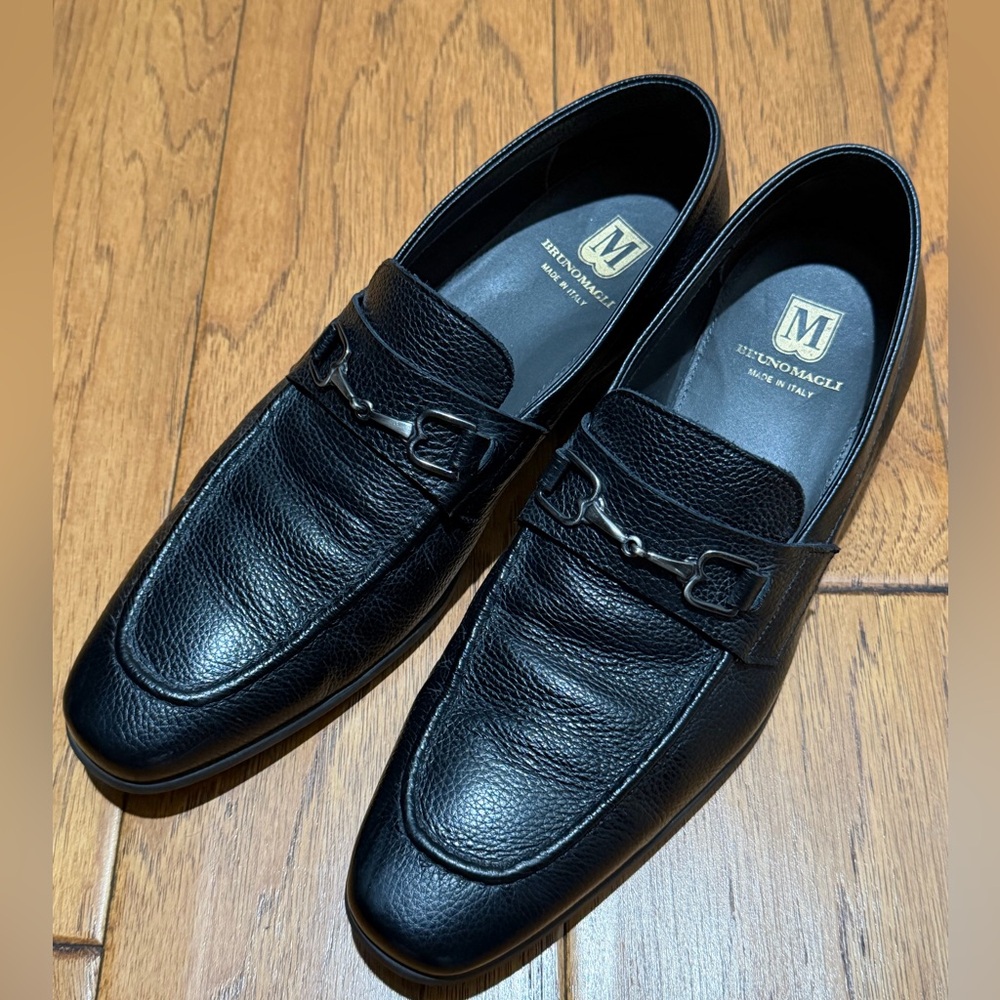 Bruno Magli Mamante Horse Bit Italian Leather Loafers - Size 11